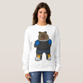 Sweatshirt Porter comme boîte avec gants de boxe (Devant entier)