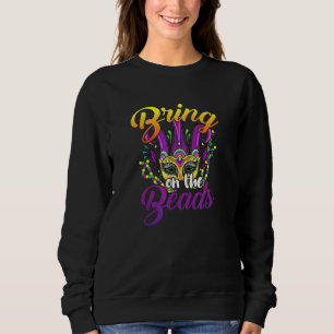 Sweatshirt Portez Sur Les Perles Mardi Gras Festival Masquera