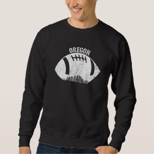 Sweatshirt Portland Skyline Football Fan Vintage Oregon Footb