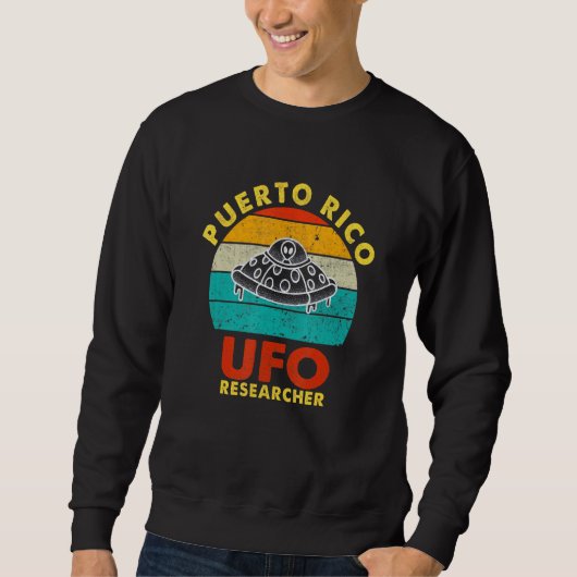 Sweatshirt Porto Rico Ufo Visite Vintage Retro (Devant)