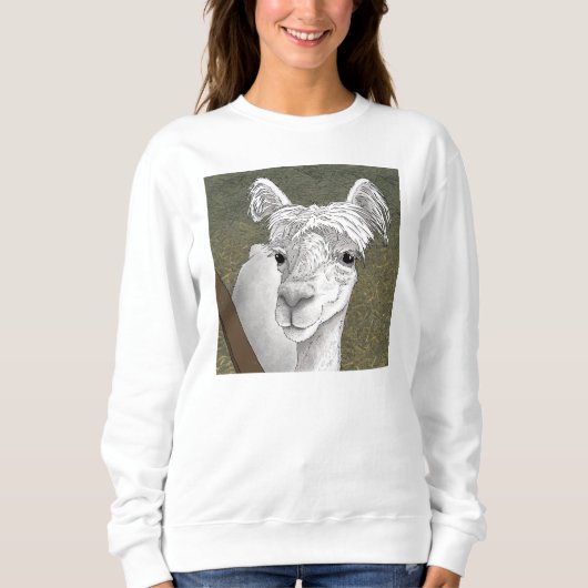 Sweatshirt Portrait Alpaca 2 (Devant)