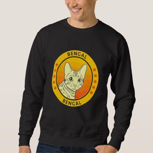 Sweatshirt Portrait de chat du Bengale (Devant)