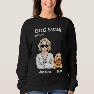 Sweatshirt Portrait de Maman Chien avec Art de Golden Retriev