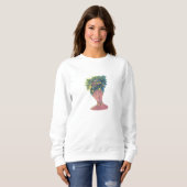 Sweatshirt portrait femme mignon (Devant entier)
