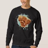 Sweatshirt Portrait Poodé Brown si mignon (Devant)