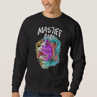 Sweatshirt Portrait Pop coloré Mastiff Chien Papa Papa Papa P