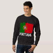Sweatshirt Portugal Drapeau Rétro Vintage (Devant entier)