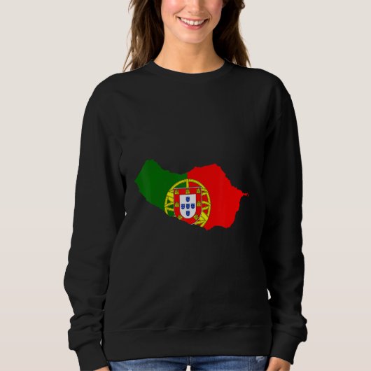 Sweatshirt Portugal Flag im Madeira outline Madeira (Devant)