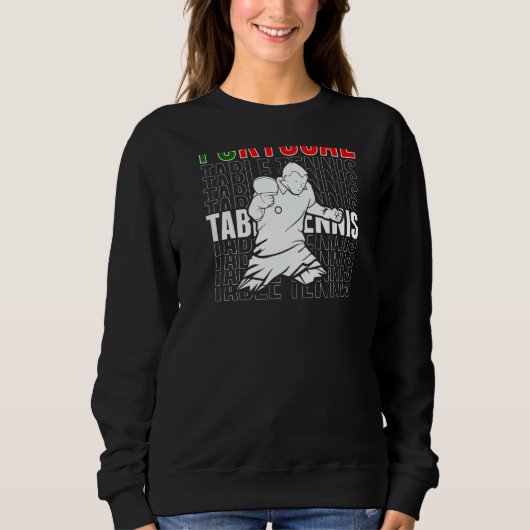 Sweatshirt Portugal Table Tennis   Support Portuguese Ping Po (Devant)