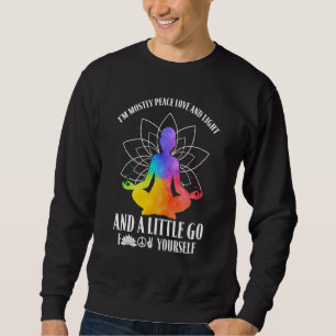 Sweatshirt Pose de Yoga Méditation Zen Guru Fleur de Lotus Pa