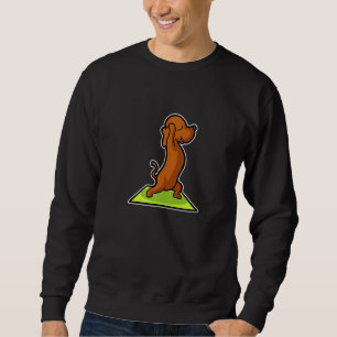 Sweatshirt Poses de yoga teckel sport gymnastique Ohmmm Cœur