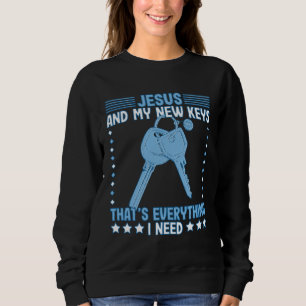 Sweatshirt posséder jésus et mes nouvelles clés possèdent une