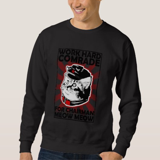 Sweatshirt Poster du chat communiste (Devant)