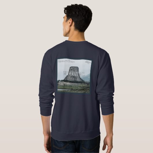 Sweatshirt Poster du Wyoming (Dos entier)