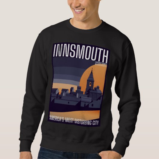 Sweatshirt Poster Vintage voyage Innsmouth Lovecraft (Devant)