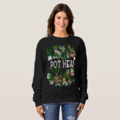 Sweatshirt Pot Head Plante Succulent Et Gardener Cactus (Devant entier)