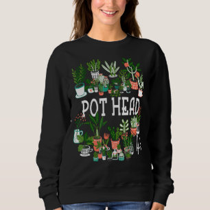 Sweatshirt Pot Head Plante Succulent Et Gardener Cactus