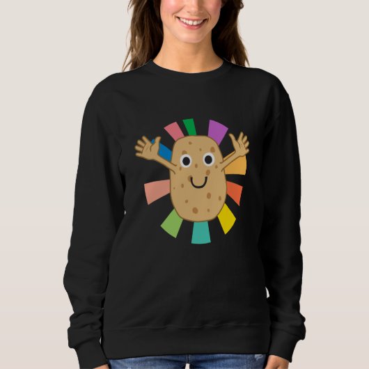 Sweatshirt Potatoe Retro Vegetable Hobby Cooking (Devant)