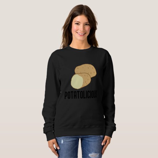Sweatshirt Potatolicious Cute Potato Hobby Chef Food (Devant entier)