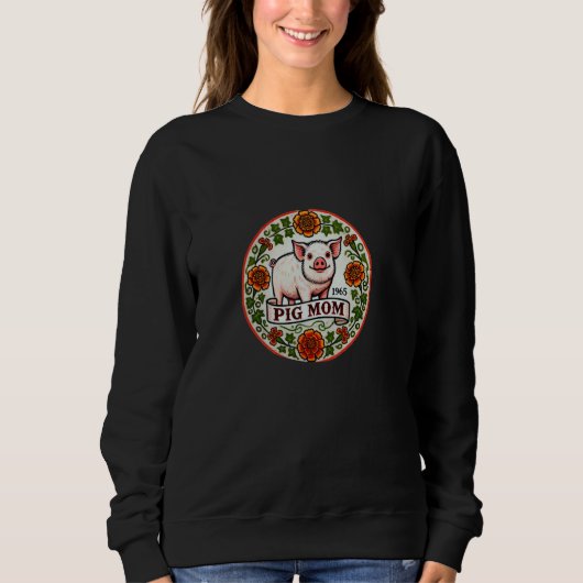 Sweatshirt Potbelly Cochon Maman Illustration I love cochons (Devant)