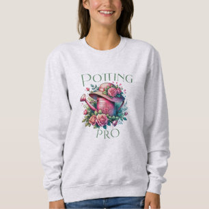 Sweatshirt Potting Pro Pink Waters Can Garden Ash