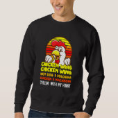 Sweatshirt Poulet Aile Poulet Aile Hotdog Et Bologne Pour K (Devant)