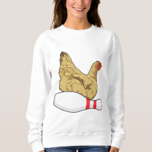 Sweatshirt Poulet au Bowling avec épingle de Bowling