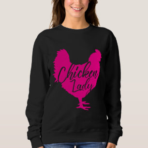 Sweatshirt Poulet dame pour femmes rose