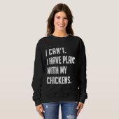 Sweatshirt Poulet de poulet Aimer mignon fermier (Devant entier)