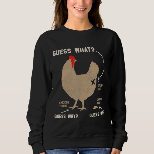 Sweatshirt Poulet Devinez Wh (Devant)