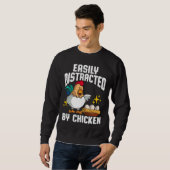 Sweatshirt Poulet facilement distrait (Devant entier)