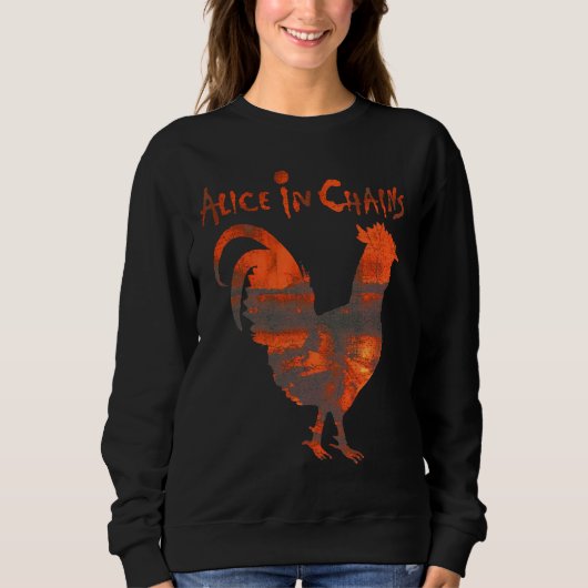Sweatshirt poulet noir (Devant)