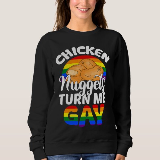 Sweatshirt Poulet Nuggets LGBT Pride (Devant)