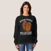 Sweatshirt Poulet Nuggets Restauration rapide Recette (Devant entier)