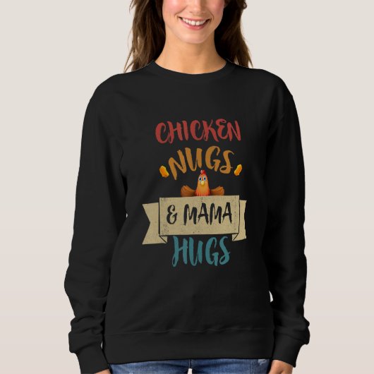 Sweatshirt Poulet Nugs & Mama Hugues, Nugs Et Baisers, Nugget (Devant)