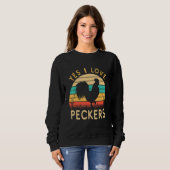 Sweatshirt Poulet Oui J'aime Peckers (Devant entier)