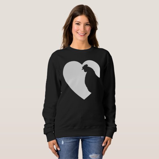 Sweatshirt Poulets Amoureux Hommes Femmes Filles Maman Lady D (Devant entier)