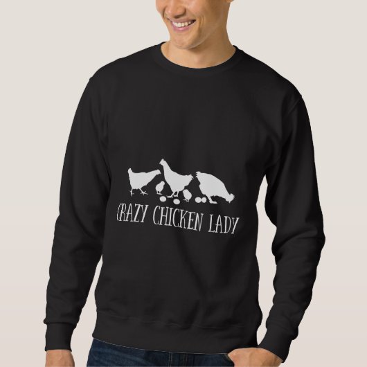 Sweatshirt Poulets femmes folle poule dame (Devant)