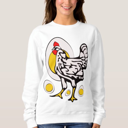 Sweatshirt Poulets rétro (Devant)