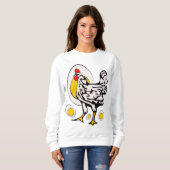Sweatshirt Poulets rétro (Devant entier)