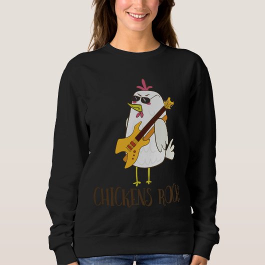 Sweatshirt Poulets Rocher Cute Poulet (Devant)