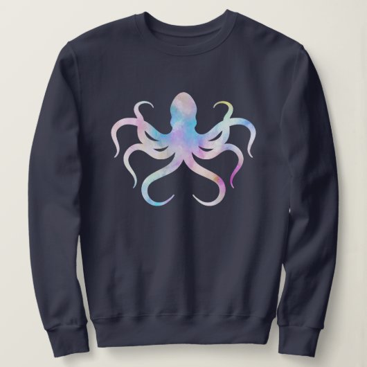 Sweatshirt poulpe aquarelle (Design devant)