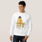 Sweatshirt Poulpe étudiant avec diplôme (Devant entier)