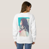 Sweatshirt pour femme « Be Cute » – Écriture minim (Dos entier)