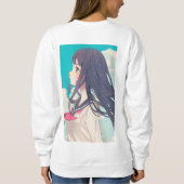 Sweatshirt pour femme « Be Cute » – Écriture minim (Dos)