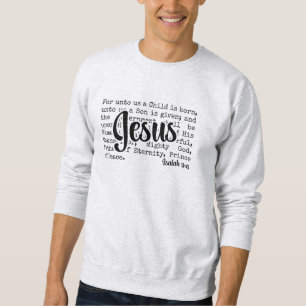 Sweatshirt POUR NOUS Christian Isaiah JESUS Noël
