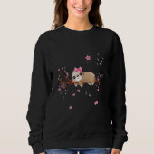 Sweatshirt Pour Sloth Cute Sloth Accroché Sur L'Arbre (Devant)