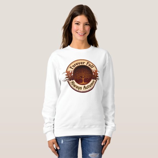Sweatshirt Pour Toujours Automne, Toujours Automne Arbre Badg (Devant entier)