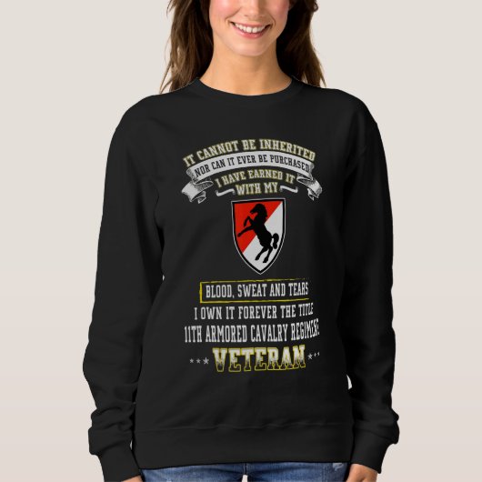 Sweatshirt Pour toujours Le Titre 11e Régiment de cavalerie b (Devant)