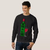 Sweatshirt Pourquoi la bouteille de vin (Devant entier)